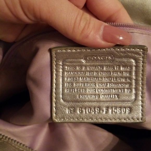 Silver Coach Handbag - Picture 4 of 5